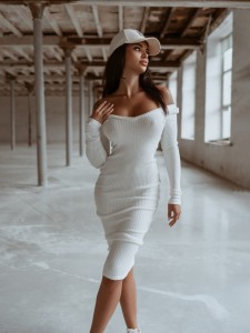 SUKIENKA LORA ECRU