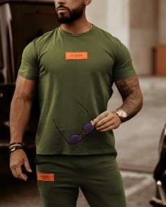 T-SHIRT MĘSKI ORANGE LABEL KHAKI