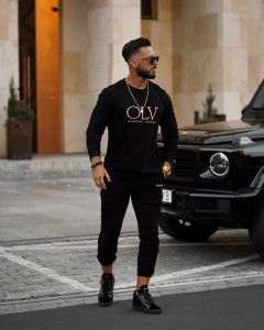 KOMPLET MĘSKI LUXURY SET MAN CZARNY