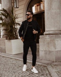 SPODNIE MĘSKIE MR. GENTELMAN CZARNY