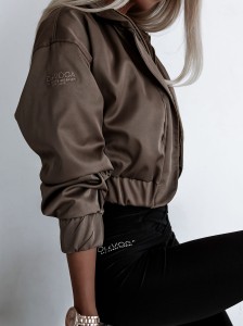 KURTKA BOMBERKA UNIQUE COLORS ZIEMISTY BRĄZ