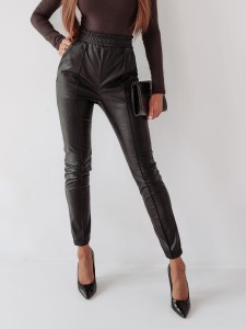 SPODNIE LEATHER LINES CZARNY