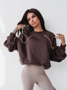 BLUZA TWO CHAINS CZEKOLADOWY