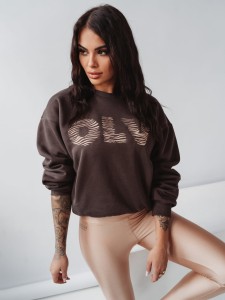 BLUZA OLV ZEBRA CZEKOLADOWY