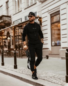 KOMPLET MĘSKI VELVET MASTER O LA VOGA  CZARNY