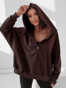 BLUZA BIG BACK CZEKOLADOWY