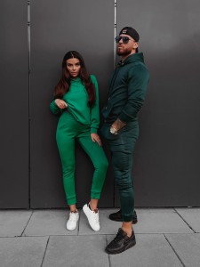 KOMPLET DAMSKI LONG LOGO WOMAN ZIELONY