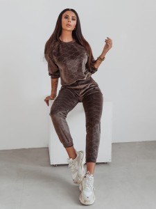 KOMPLET DAMSKI SOFT OLV CZEKOLADOWY