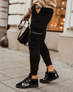 SPODNIE MĘSKIE CASUAL BLACK CZARNY