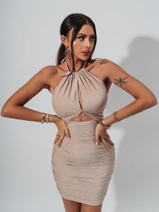 SUKIENKA NEW ME BEŻOWY