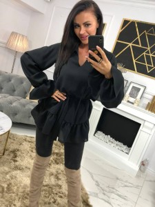 TUNIKA KOSZULOWA GOLD STORE CZARNA