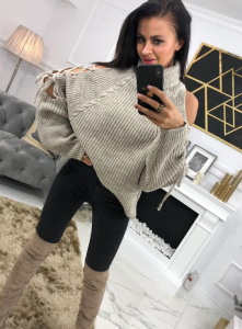 SWETER GOLF MAJO BEŻOWY