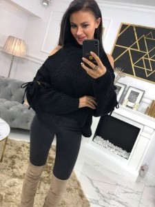 SWETER GOLF MAJO CZARNY