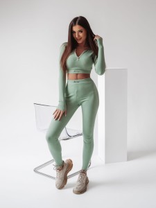 KOMPLET BAWEŁNIANY LUNYA OLIWKOWY