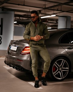 KOMPLET MĘSKI OLIVIER KHAKI