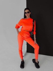 KOMPLET DAMSKI CLAIR NEON POMARAŃCZ