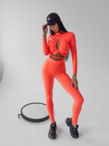 KOMPLET DAMSKI LIDIA NEON POMARAŃCZ