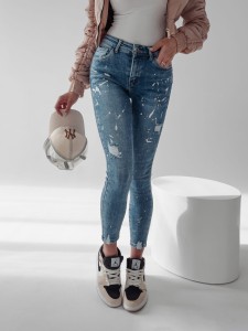 SPODNIE JEANSOWE SKINNY FIT BLUE