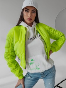KURTKA EMILY NEON LIMONKA