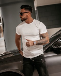 T-SHIRT MĘSKI MANUS ECRU