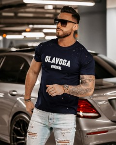 T-SHIRT MĘSKI LOGAN GRANATOWY