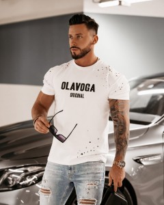 T-SHIRT MĘSKI LOGAN ECRU