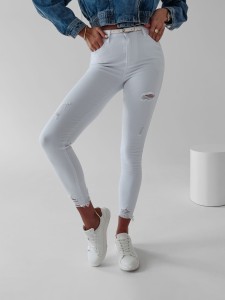 SPODNIE JEANSOWE SLIM BARIA BIAŁY