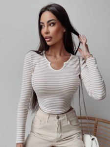 BLUZKA CASSI BEŻOWY