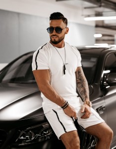 KOMPLET MĘSKI PARKER ECRU