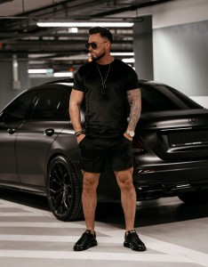 KOMPLET MĘSKI PARKER CZARNY