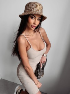 SUKIENKA ABBIE BEŻOWY