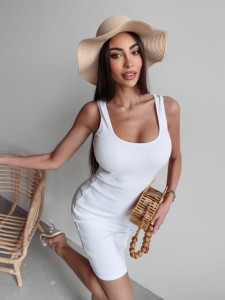 SUKIENKA PERLE BIAŁY 