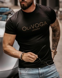 T-SHIRT MĘSKI HUGO O LA VOGA CZARNY