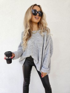 SWETER ZARKA SZARY