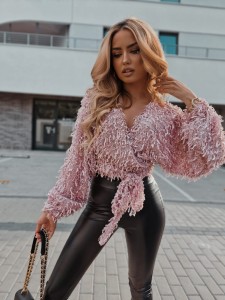 BLUZKA KAIRA PIÓRKA RÓŻ