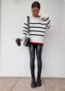 SWETER STRIPES ECRU