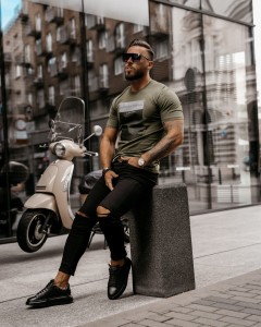 T-SHIRT MĘSKI TEXAS KHAKI