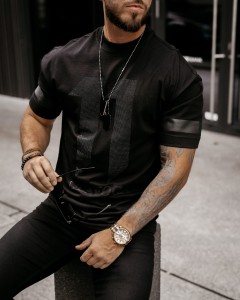 T-SHIRT MĘSKI BRIAN CZARNY