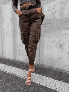 SPODNIE DAMSKIE CARGO O LA VOGA KHAKI