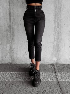 SPODNIE JEANSOWE GRAF CZARNY