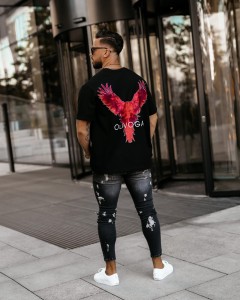 T-SHIRT MĘSKI HAWKS CZARNY