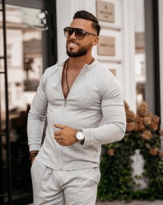 BLUZA MĘSKA NORDEN JASNY SZARY