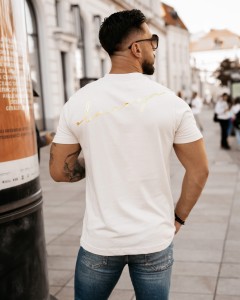 T-SHIRT MĘSKI BLUSH BEŻOWY