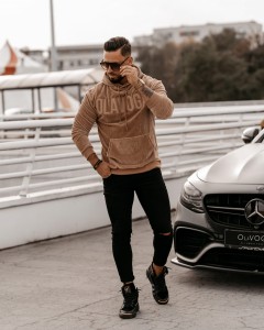 BLUZA MĘSKA ONYX SZTRUKS BEŻOWY