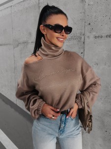 SWETER PRUE CIEMNY BEŻ