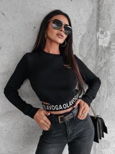 BLUZKA SWETERKOWA CRETE CZARNY