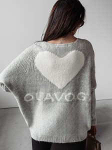 SWETER ELLA SZARY