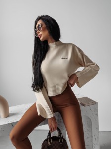SWETER LETIA BEŻOWY