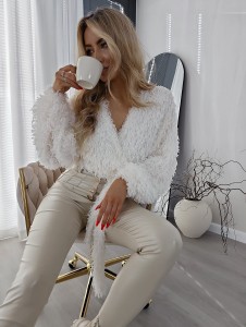 BLUZKA KAIRA PIÓRKA ECRU