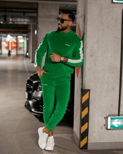 KOMPLET MĘSKI WELUROWY RAVI ZIELONY